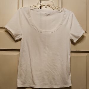 Old Navy Women's White Scoop Neck Tee